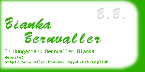 bianka bernvaller business card